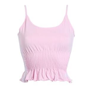 adidas Originals Smocked Crop Camisole Pink M